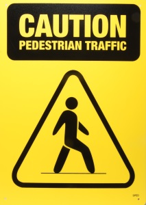 Caution Pedestrian Traffic Sign