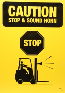 Caution Stop & Sound Horn Sign image
